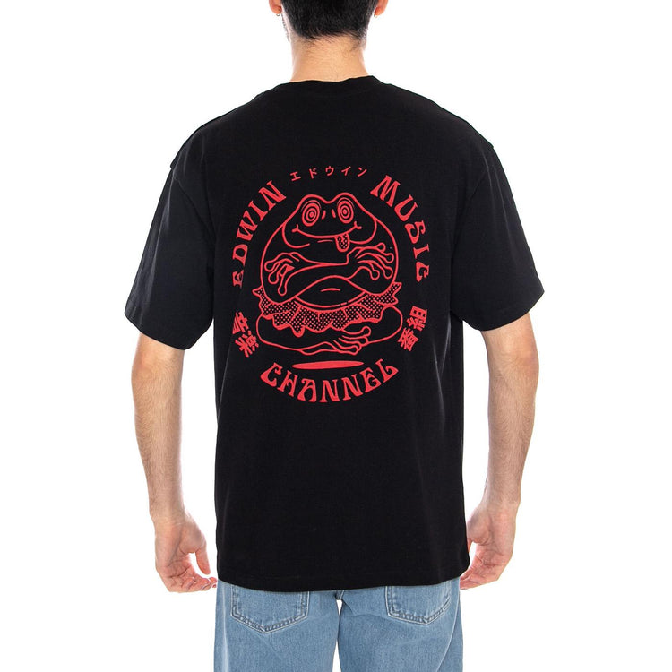 Edwin Music Channel TS Black/Red - Maglietta Girocollo Uomo Nera I031131.1V2.67. 1V2.67 EDWIN 