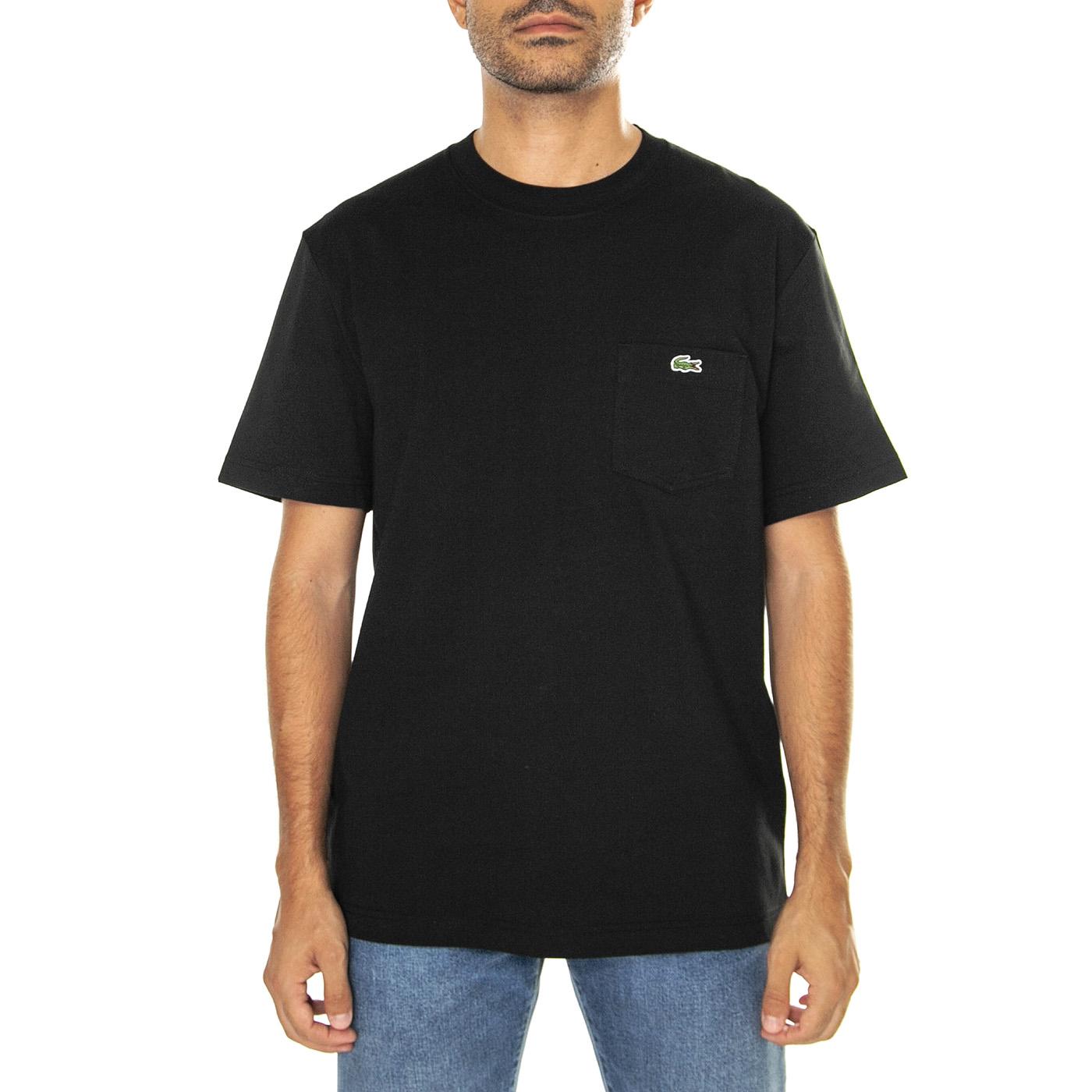 T-Shirt TH2827-031 - Maglietta Girocollo Uomo Nera TH2827-031  LACOSTE 
