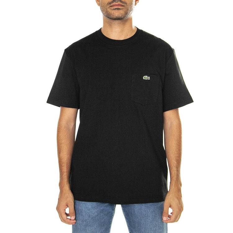 T-Shirt TH2827-031 - Maglietta Girocollo Uomo Nera TH2827-031  LACOSTE 