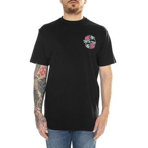 Dressen Rose Crew Two Black - Maglietta Girocollo Uomo Nera SCA-TEE-10713  SANTA CRUZ 