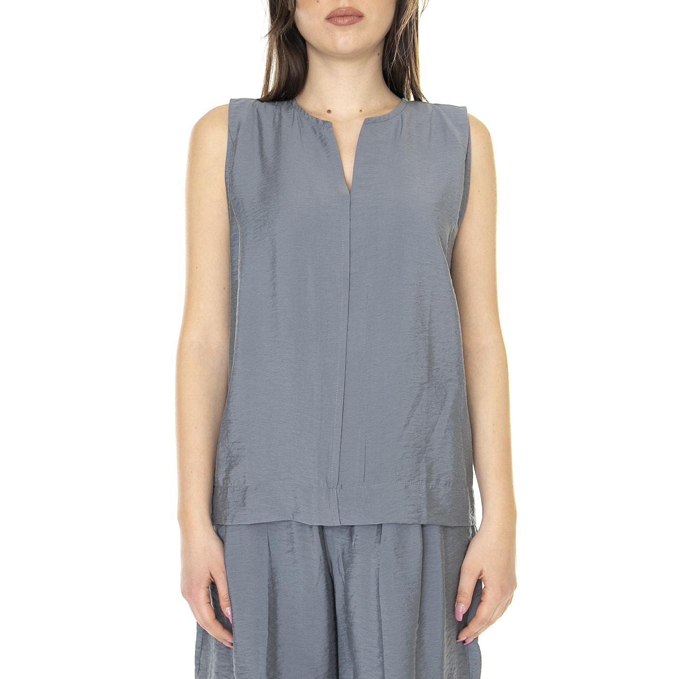 W' Stine English Blue - Top Smanicato Donna Blu 330551-743  ELVINE 