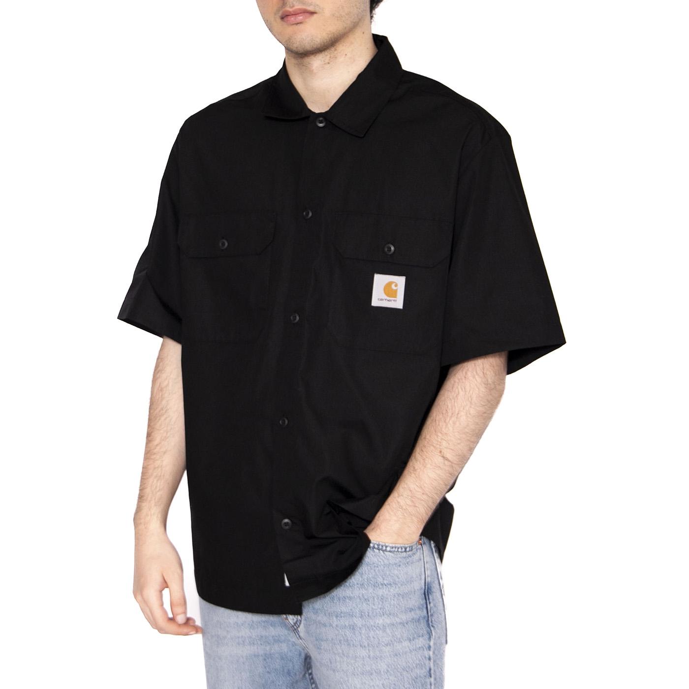 S/S Craft Shirt Black - Camicia Maniche Corte Uomo Nera I035232.89XX  CARHARTT WIP 