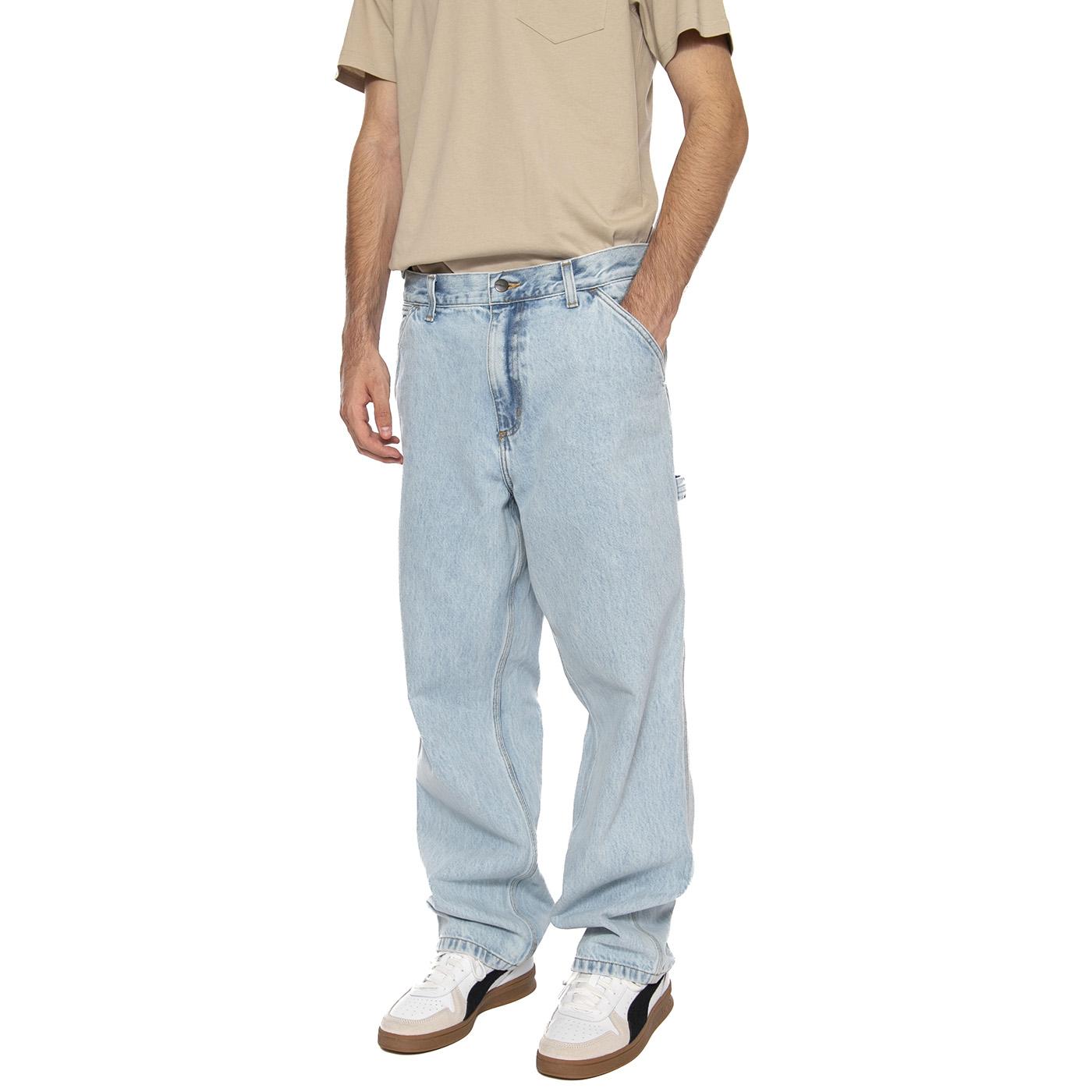 Single Knee Pant Blue - Pantaloni Denim Jeans Uomo Blu I032024.01A3  CARHARTT WIP 