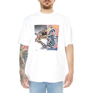M Graphic T-Shirt TNF White - Maglietta Girocollo Uomo Bianca NF0A823YFN41  THE NORTH FACE 