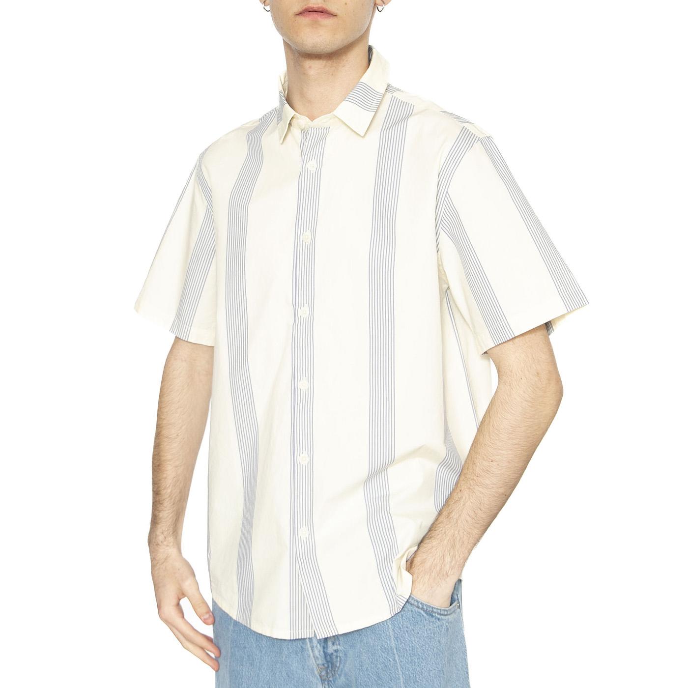 Persian Stripes Tom Shirt Ecru - Camicia Maniche Corte Uomo Multicolore MSH00212-ECRU  THINKING 