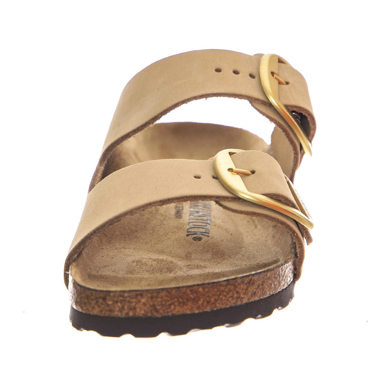 Arizona Big Buckle sandcastle, Nubuck Leather - Sandali Donna Beige 1024064 . BIRKENSTOCK 