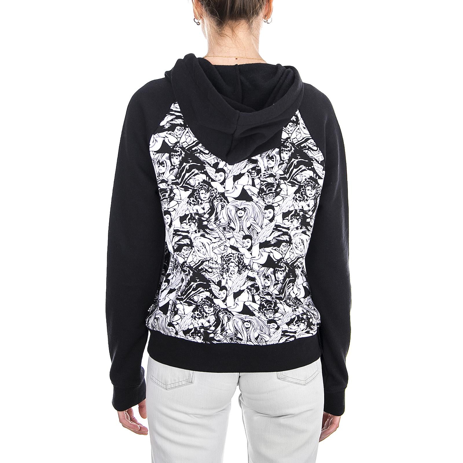 WM MARVEL WOMEN HOOD BLACK VA3QXVBLK  VANS 