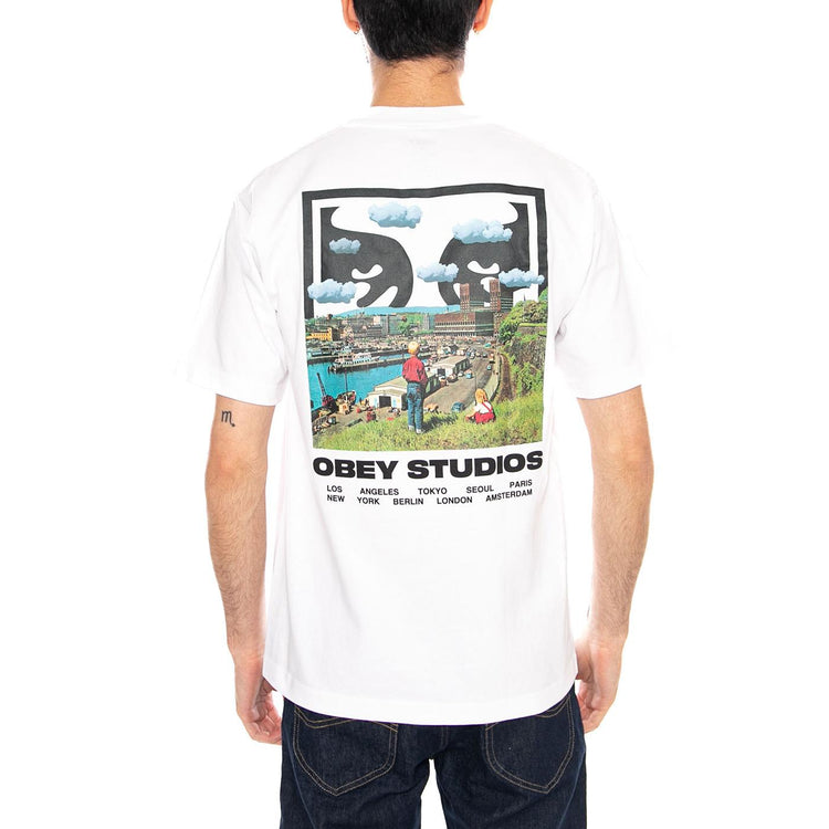 OBEY SKY FACE TEE - Maglietta Girocollo Uomo Bianca 168024320 WHT OBEY 