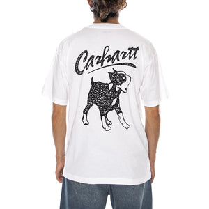 S/S PUP T-SHIRT - Maglietta Girocollo Uomo Bianca I037537 02XX CARHARTT WIP 