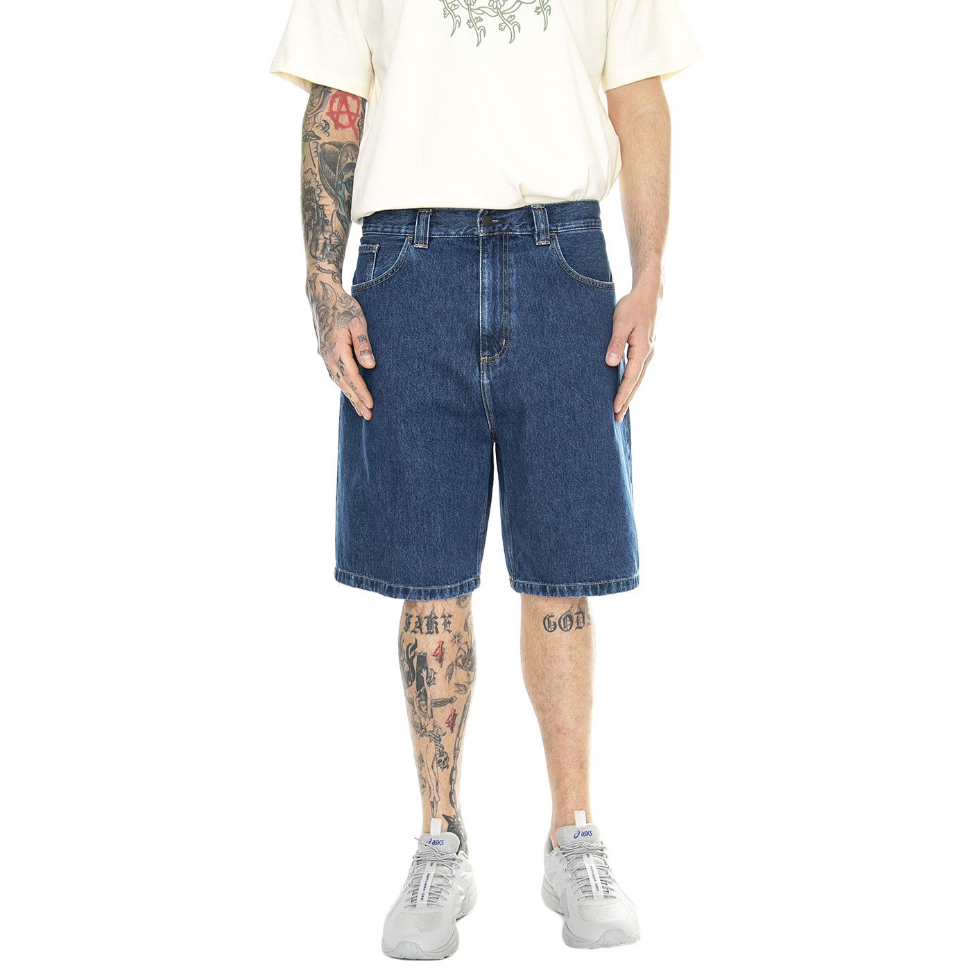 Brandon Short Blue /stone washed - Bermuda Denim Jeans Uomo Blu I031921.0106  CARHARTT WIP 