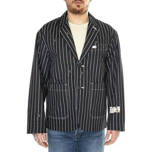 JMB Striped Blazer Black / Black - Giacca Uomo Nera 112359231  LEE 