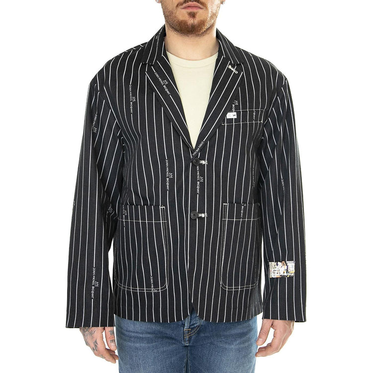 JMB Striped Blazer Black / Black - Giacca Uomo Nera 112359231  LEE 
