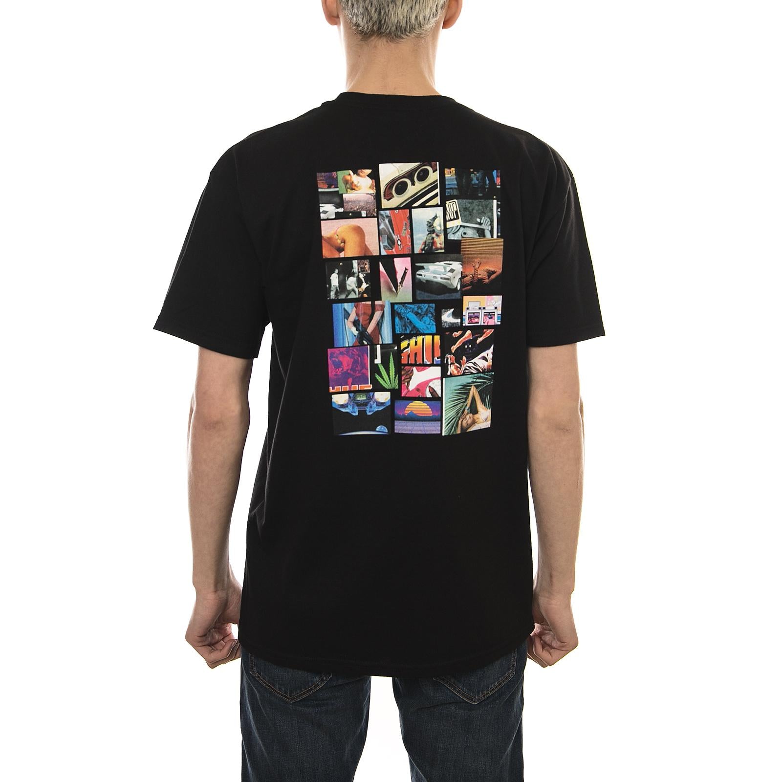 VIBES TEE BLACK TS00314-BLACK  HUF 