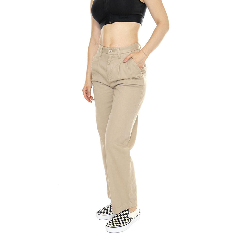 W' Cara Pant Wall /garment dyed - Pantaloni Donna Beige I029802.G1GD  CARHARTT WIP 