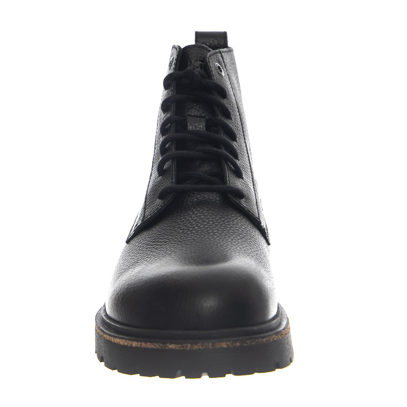 Highwood Lace Mid N Black, Natural Leather - Stivaletti Uomo Neri 1030756 . BIRKENSTOCK 