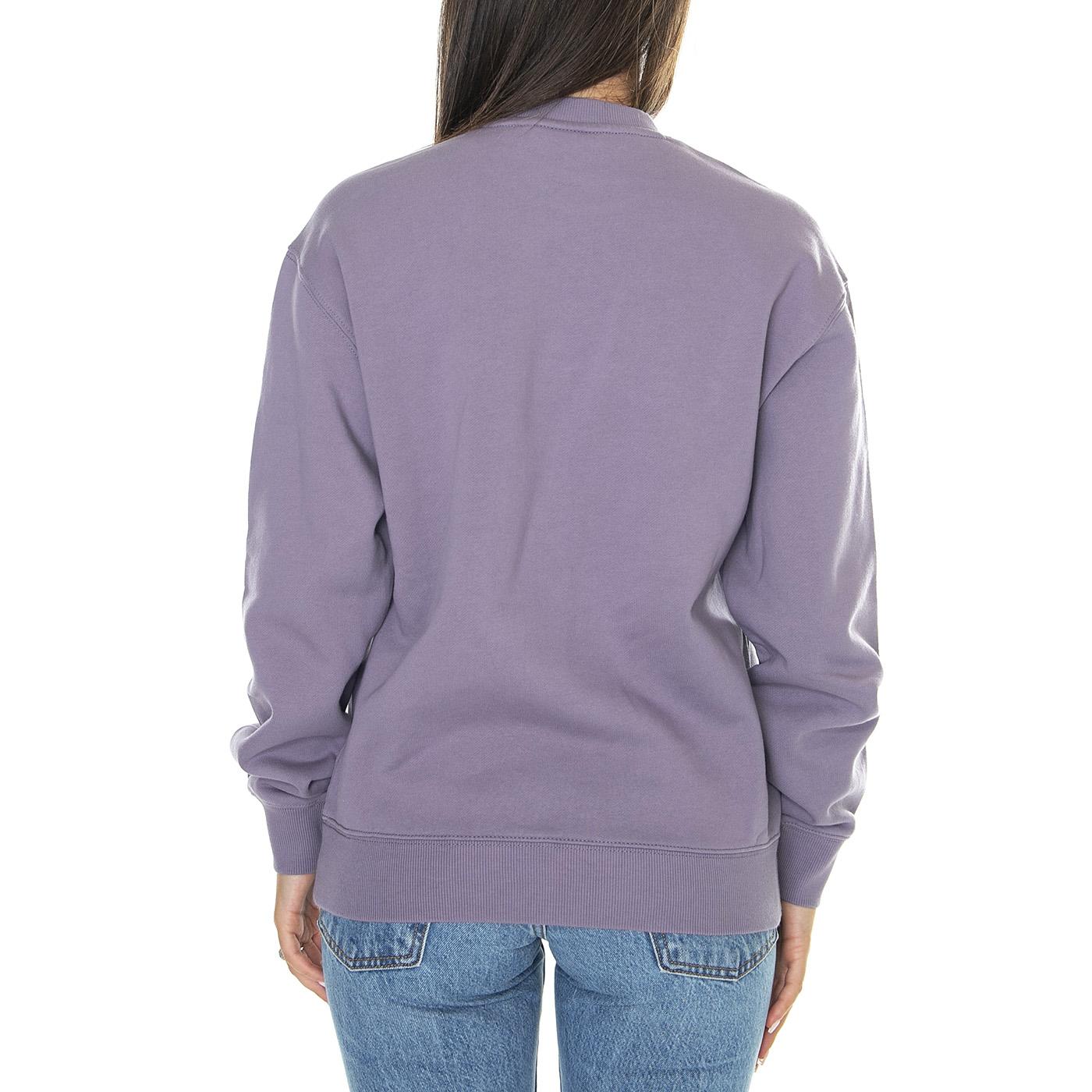 W' Carhartt Sweat Glassy Purple / Discovery Green - Felpa Girocollo Donna Viola I032694.1TFXX  CARHARTT WIP 