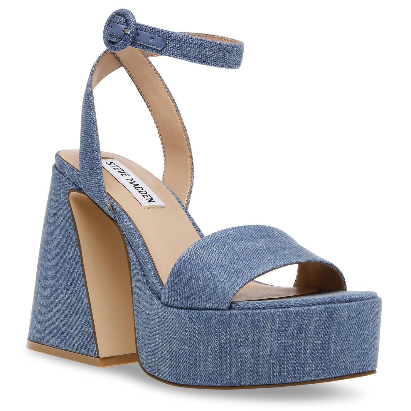 Paysin Blue Denim Fabric - Sandali Donna Denim Jeans Blu SMSPAYSIN-BLU  STEVE MADDEN 