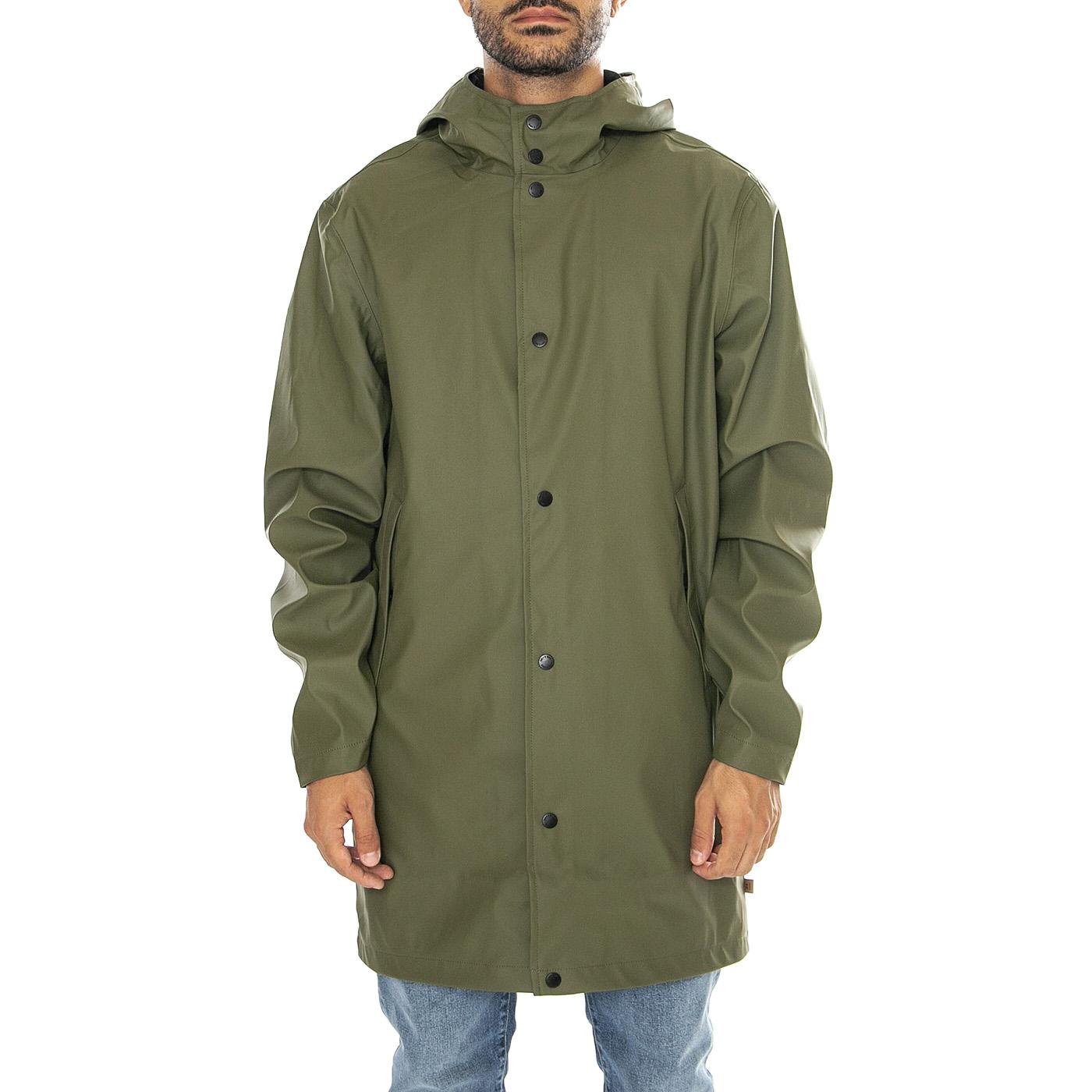 Onsluca Rain Wrought Olive Night - Giacca con Cappuccio Uomo Verde 22029146-OL  ONLY & SONS 