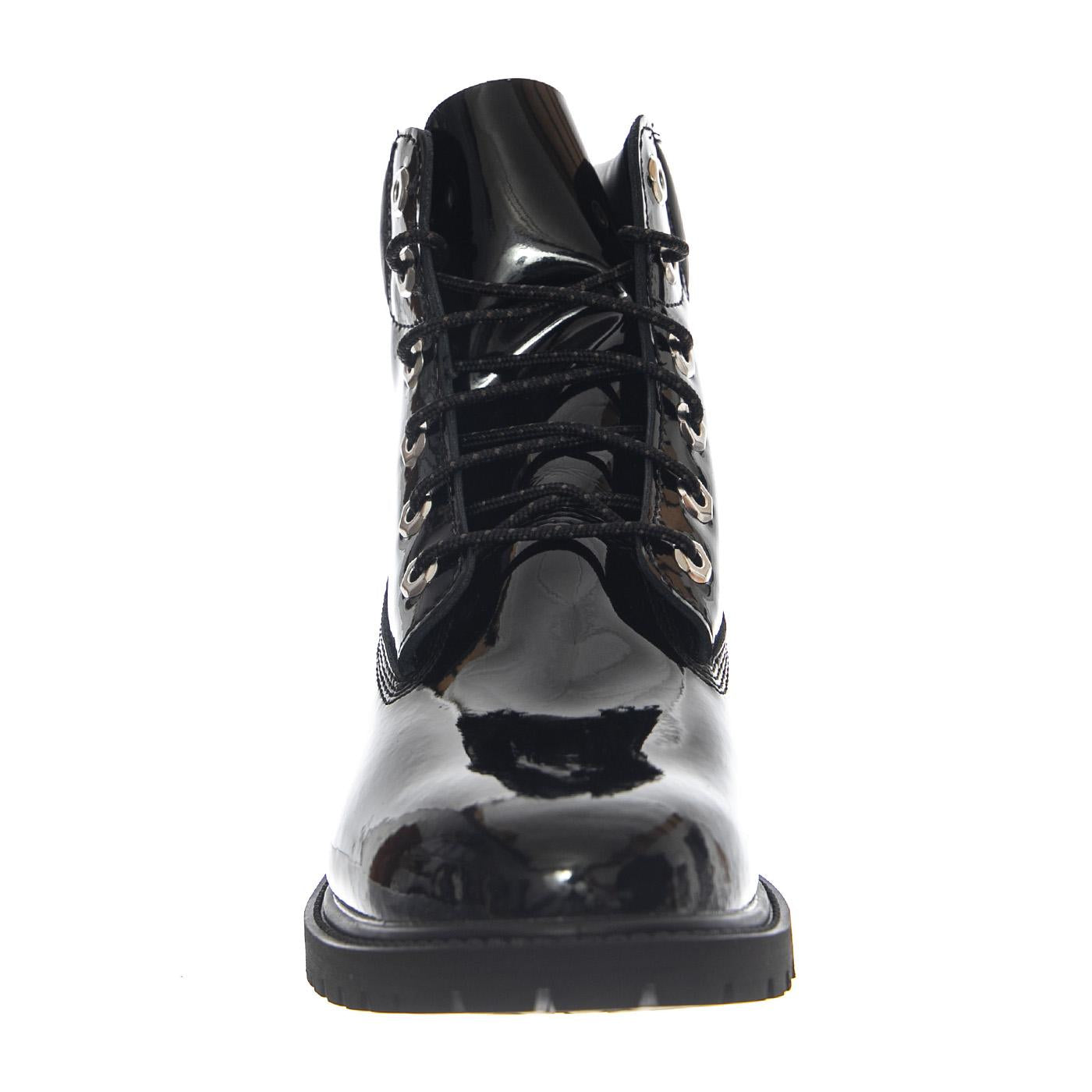 Premium 6 Inch Lace Up Waterproof Boot -- Stivali Donna Pelle Verniciata Nera TB0A43F8 EN31 TIMBERLAND 