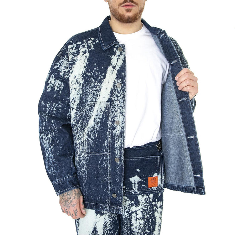 BD x DICKIES Gardening Jacket Bleached Denim - Giacca Uomo Blu Denim / Multicolore DK0A4YCQE971  DICKIES 