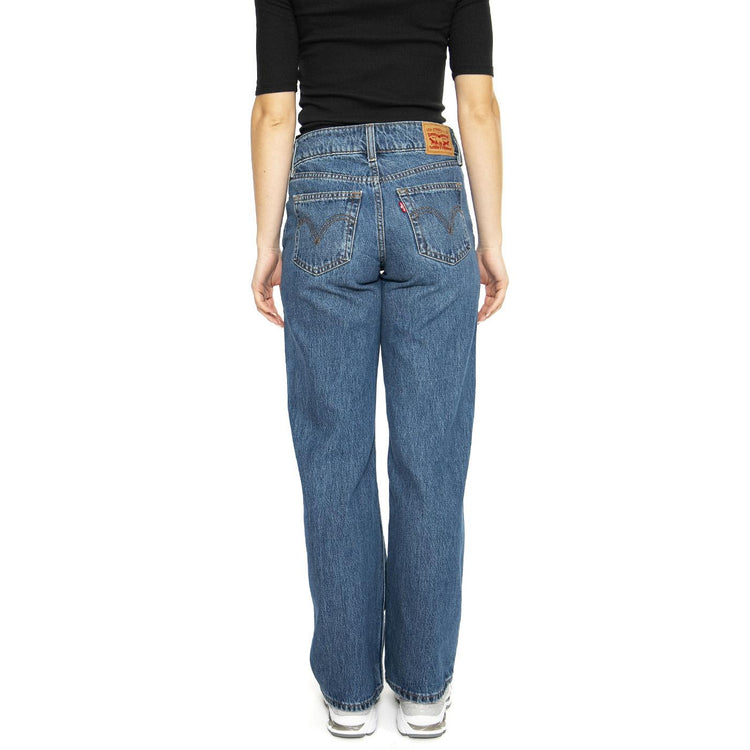 Superflow Loose Dark Indigo Worn In - Pantaloni Denim Jeans Donna Blu A7498-0002  LEVIS 