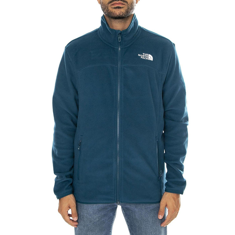M 100 Glacier Full Zip EU Midnight Petrol - Giacca Uomo Blu NF0A855X1NO1  THE NORTH FACE 