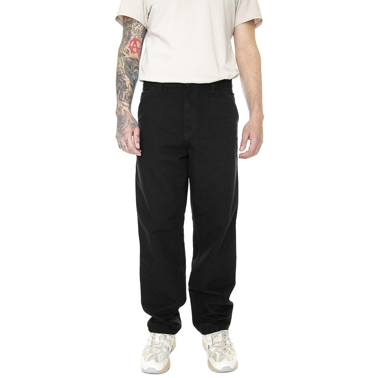 Single Knee Pant Black Rinsed - Pantaloni Uomo Neri I031497-8902 . CARHARTT WIP 
