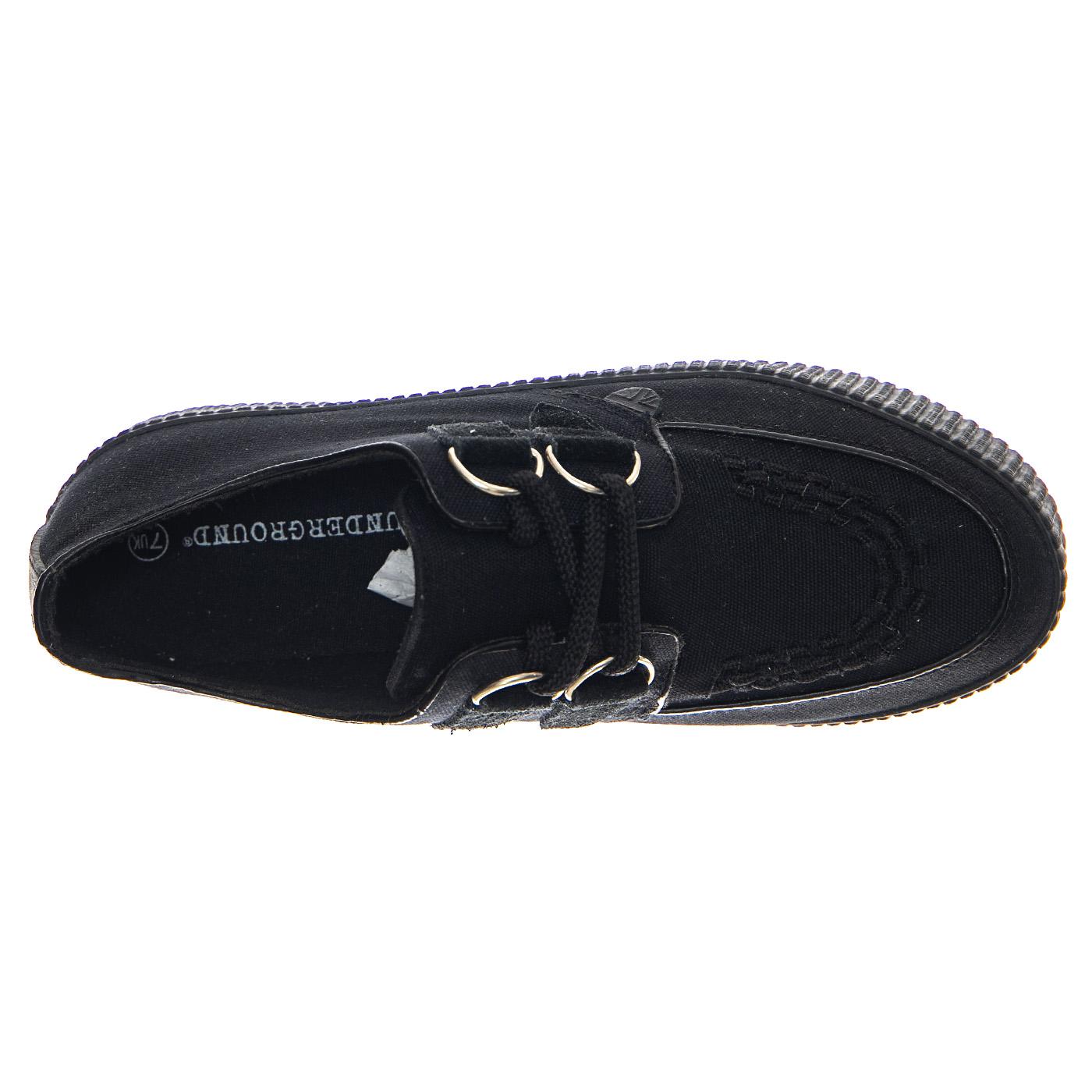 Underground Hoxton Creeper Canvas Black - Scarpe Stringate Profilo Basso Donna Nere 24397_4  UNDERGROUND 