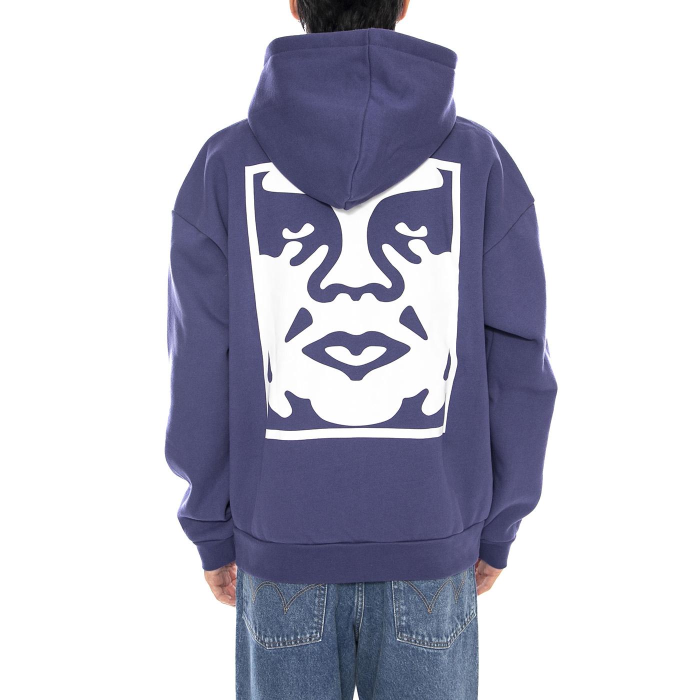 Bold Star Extra Heavy Hoof Fleece Skipper Blue - Felpa con Cappuccio Uomo Blu 112470244 SIB OBEY 