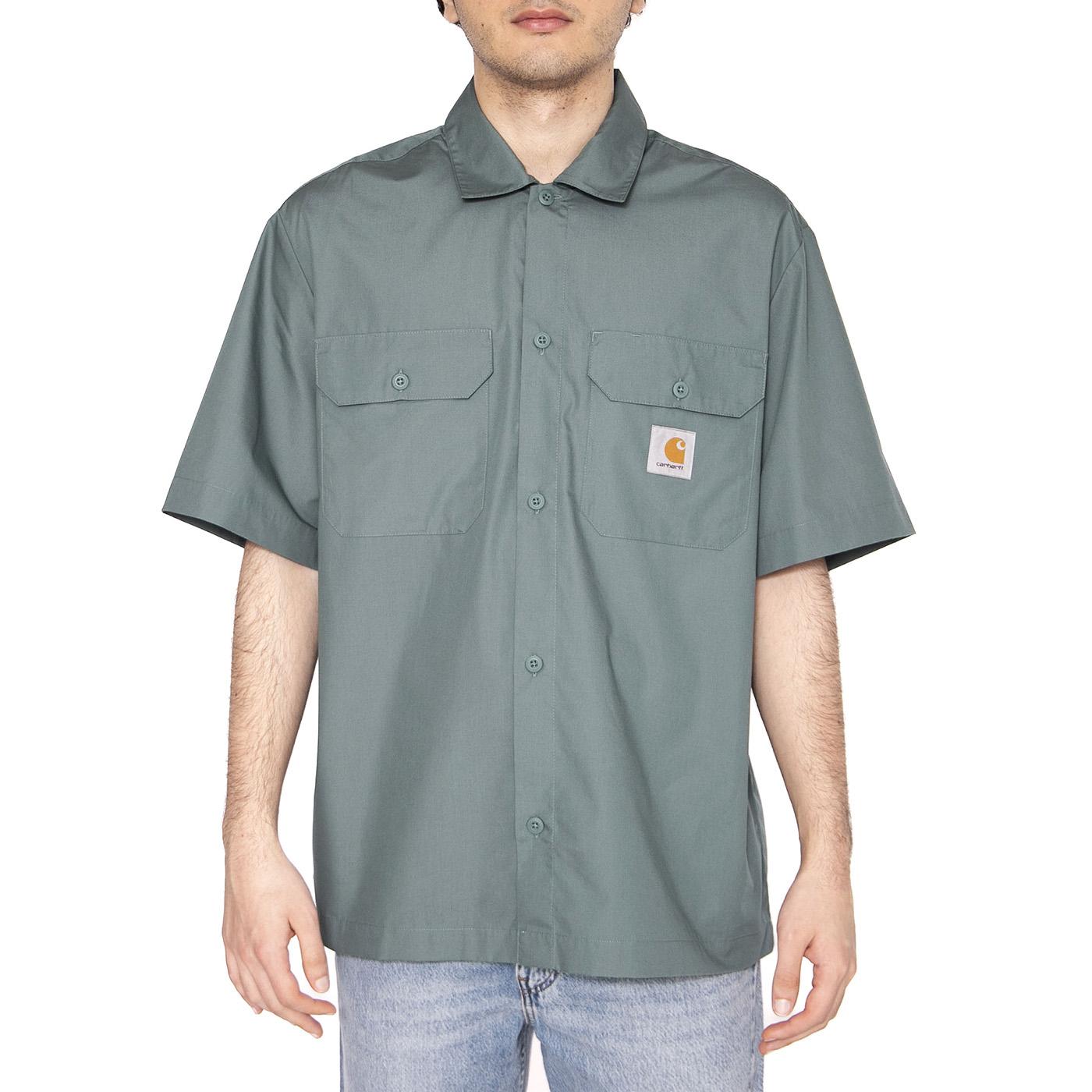 S/S Craft Shirt Silver Pine - Camicia Maniche Corte Uomo Verde I035232.2M2XX  CARHARTT WIP 