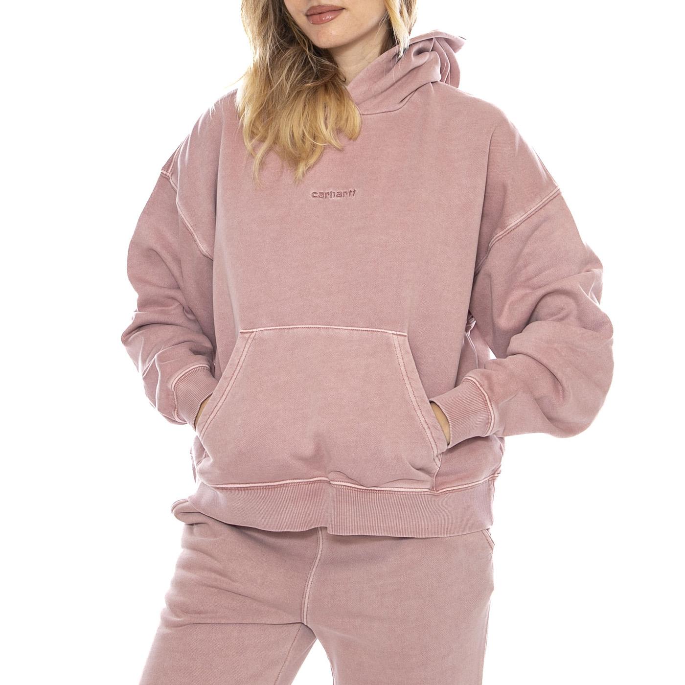 W Hooded Benton Sweatshirt - Rosa - Felpa con Cappuccio Donna I034512_1NJ_GD . CARHARTT WIP 