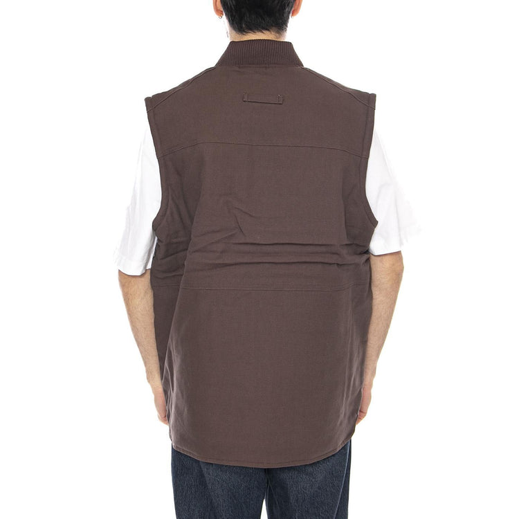 Classic Canvas Vest -- Gilet Uomo Marrone 6040102 19-0912 CAT 