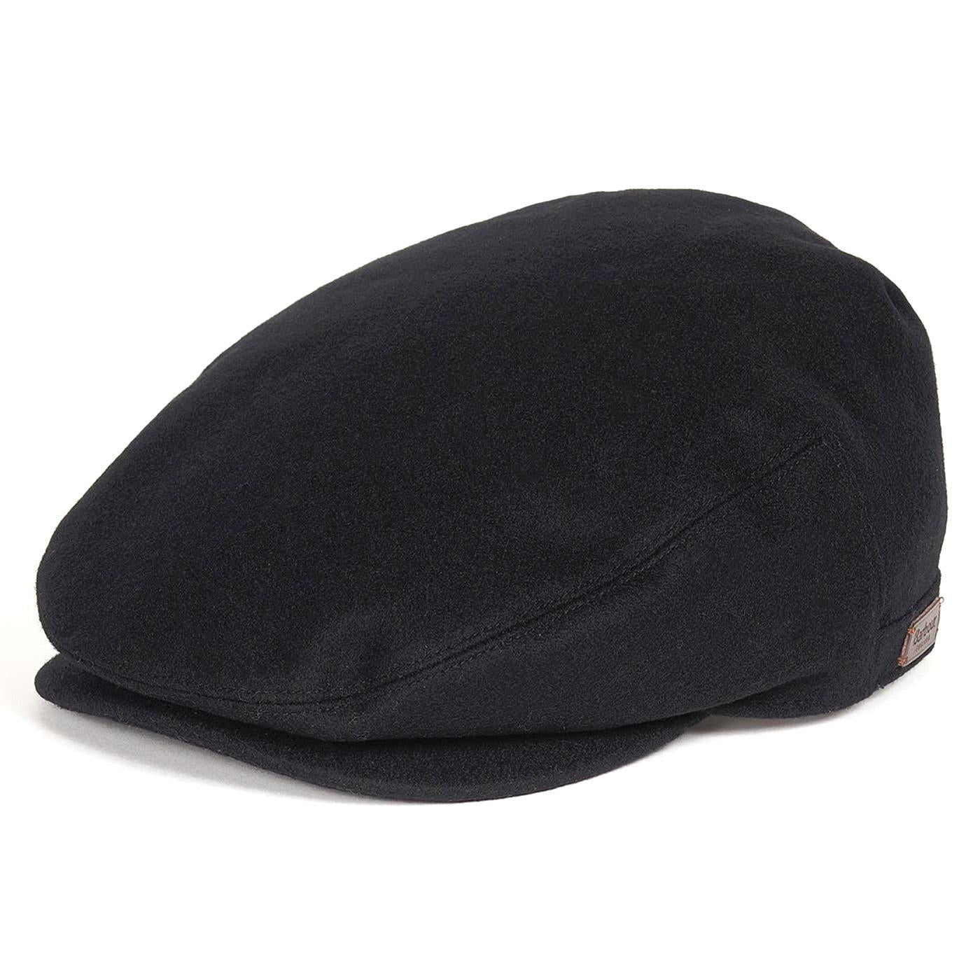 Redshore Flat Cap Black - Cappello a Coppola Nero MHA0439-BK71-FW23  BARBOUR 