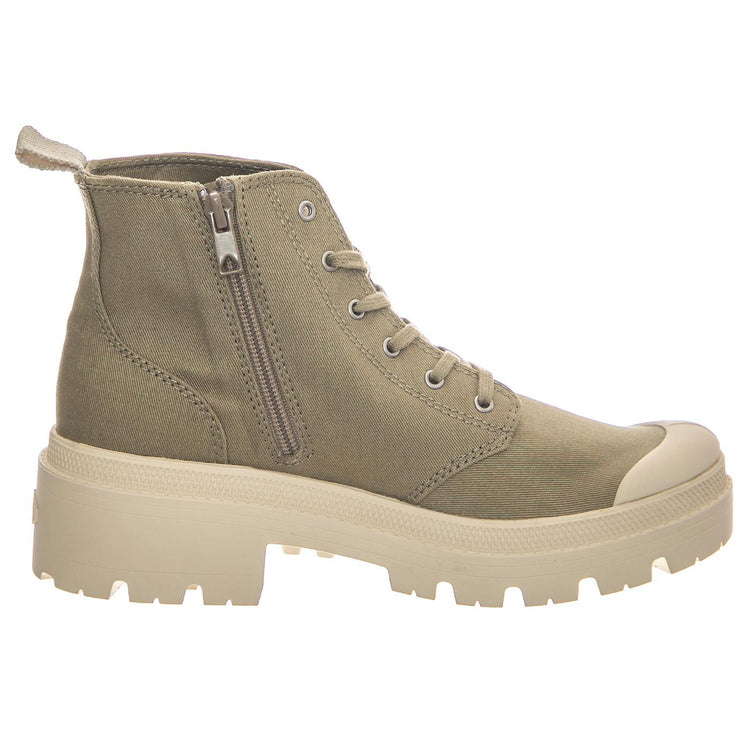 Pallabase Twill Dune - Scarpe Profilo Alto Donna Verdi PAS96907-297-M  PALLADIUM 