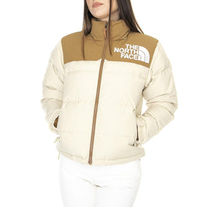 W 92 Low-Fi Hi-Tek Nuptse Jacket Gravel / Utility Brown - Giacca Donna Beige NF0A82ROQK11  THE NORTH FACE 