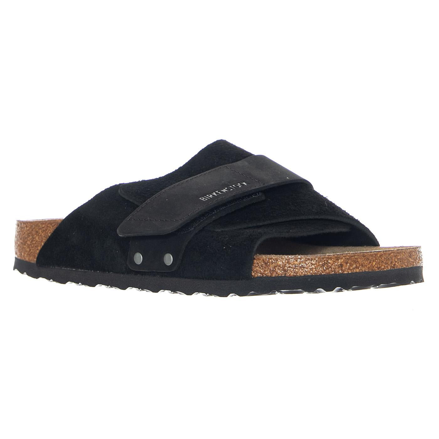 Kyoto Suede Leather Nubuck Narrow Fit Black - Sandali Uomo Neri 1022566 BLK BIRKENSTOCK 
