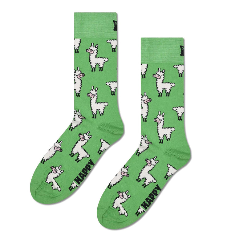 Llama Sock -- Calzini Uomo Multicolore P003650 GREEN HAPPY SOCKS 