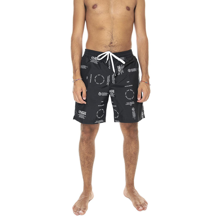 Mens Distortion Black Swim Shorts VN0A49RWYJV1  VANS 