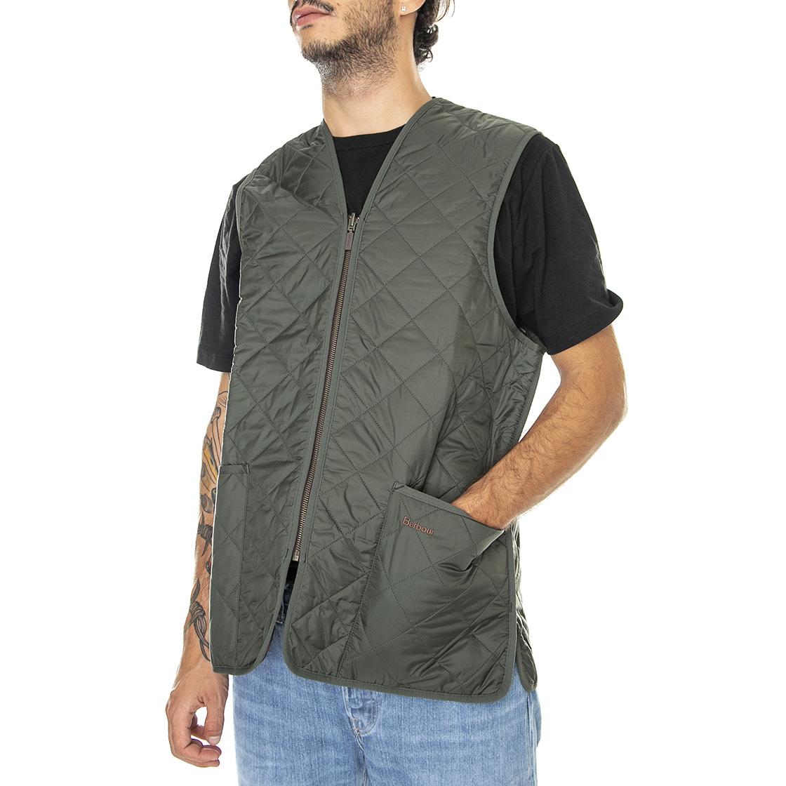 Quilted Waistcoat Zip Liner Olive Classic - Giacca Smanicata Uomo Marrone FW22-MLI0001-GN92  BARBOUR 