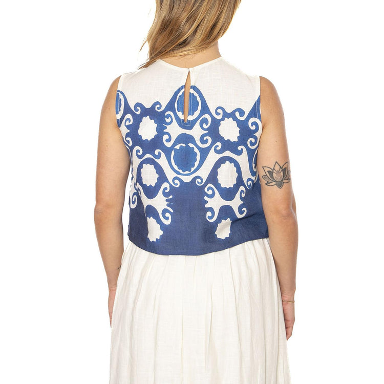 Top corto estampado Goa - Top Donna Multicolore 51W/44201  WILD PONY 