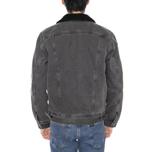 Sherpa Jacket Deep Obsidian - Giacca Denim Jeans Uomo Grigo Antracite 112370427  LEE 