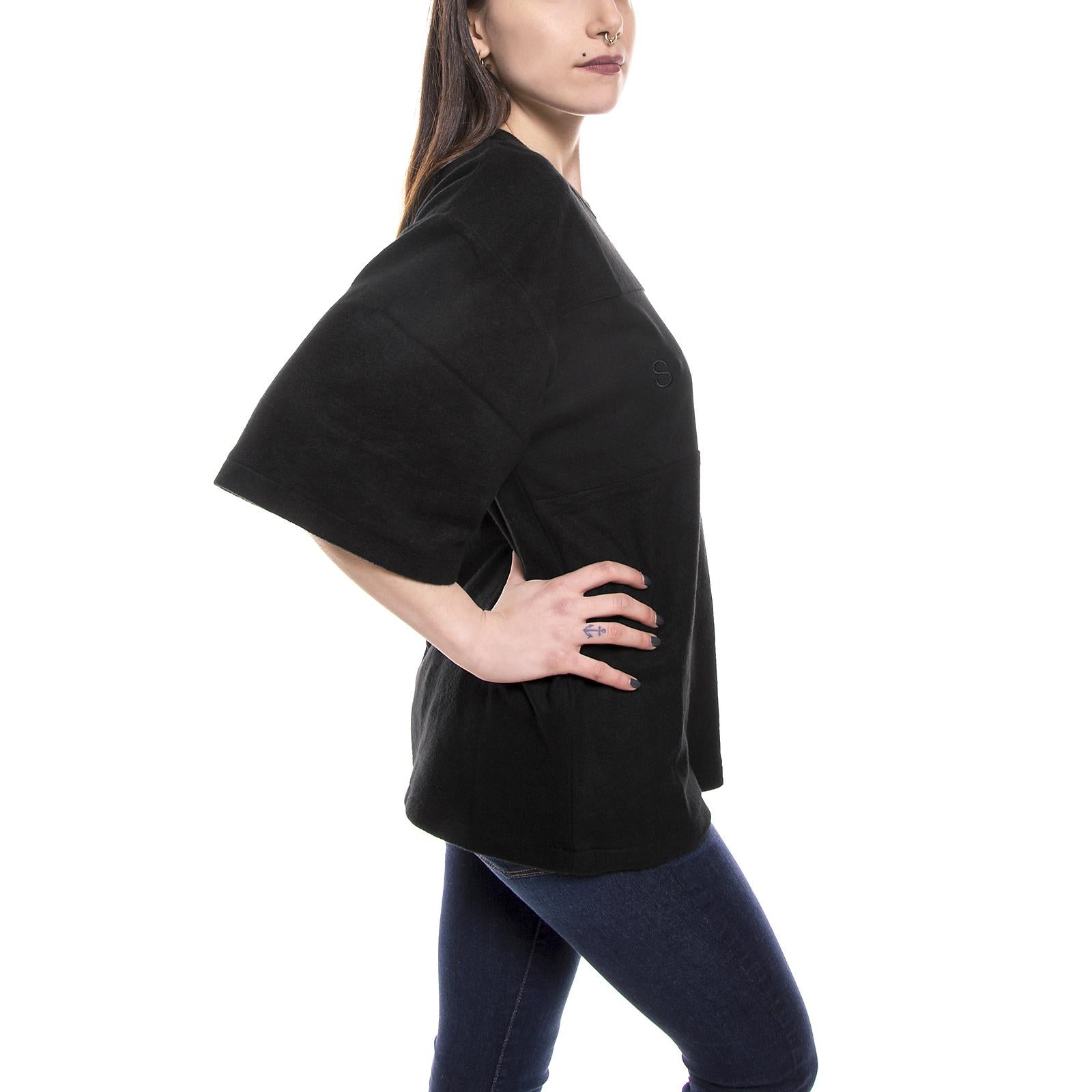 BURBANK REVERSE CREW BLACK 218031-BLACK  STUSSY 