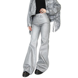 Wanderer Silver Relic - Pantaloni Denim Jeans Donna Argento W2H444M30  WRANGLER 