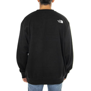 M Essential RElaxed Crew TNF Black - Felpa Girocollo Uomo Nera NF0A89ETJK31  THE NORTH FACE 