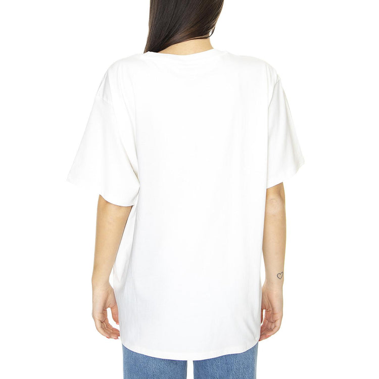 Oversized Tee Worn In White - Maglietta Girocollo Donna Bianca W7R3EEW04  WRANGLER 
