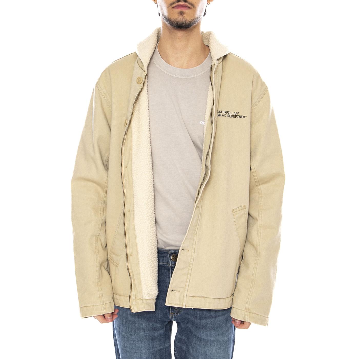 Washed Deck Jacket Cat Pale Khaki - Giacca Uomo Beige 6040095 15-1216 CAT 