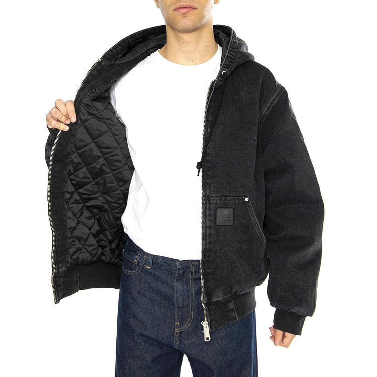 OG Active Rivet Jacket Black - Giacca con Cappuccio Uomo Nera I034316.8906  CARHARTT WIP 