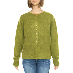 Cárdigan Boton Joya Verde - Cardigan Donna Verde 43W/10710  WILD PONY 