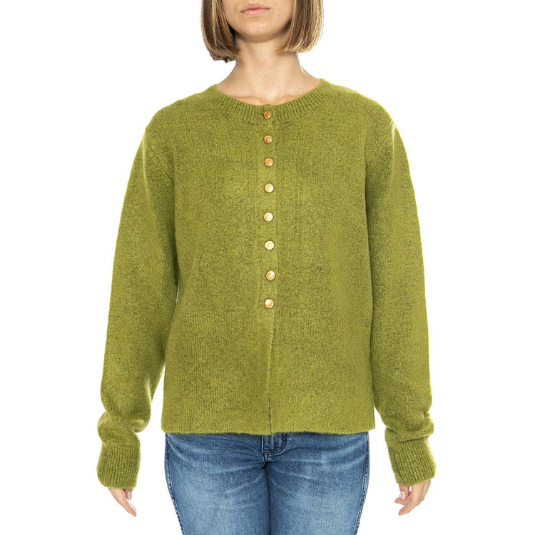 Cárdigan Boton Joya Verde - Cardigan Donna Verde 43W/10710  WILD PONY 
