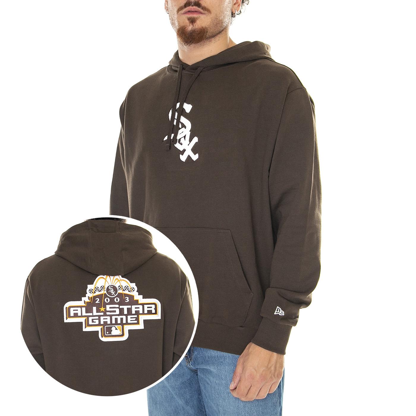 M' Hoodie Oversize Chicago White Sox World Series Patch - Felpa con Cappuccio Uomo Marrone 60424319  NEW ERA 